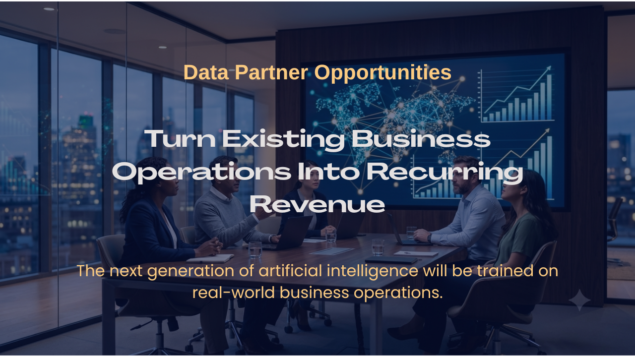 Data Partner Opportunities. Turn Existing Business Operations Into Recurring Revenue