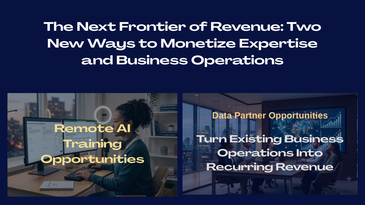 The Next Frontier of Revenue: Two New Ways to Monetize Expertise and Business Operations